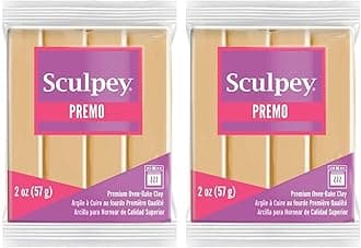 Premo Polymer Clay, Ecru, OSFA (Pack of 2)