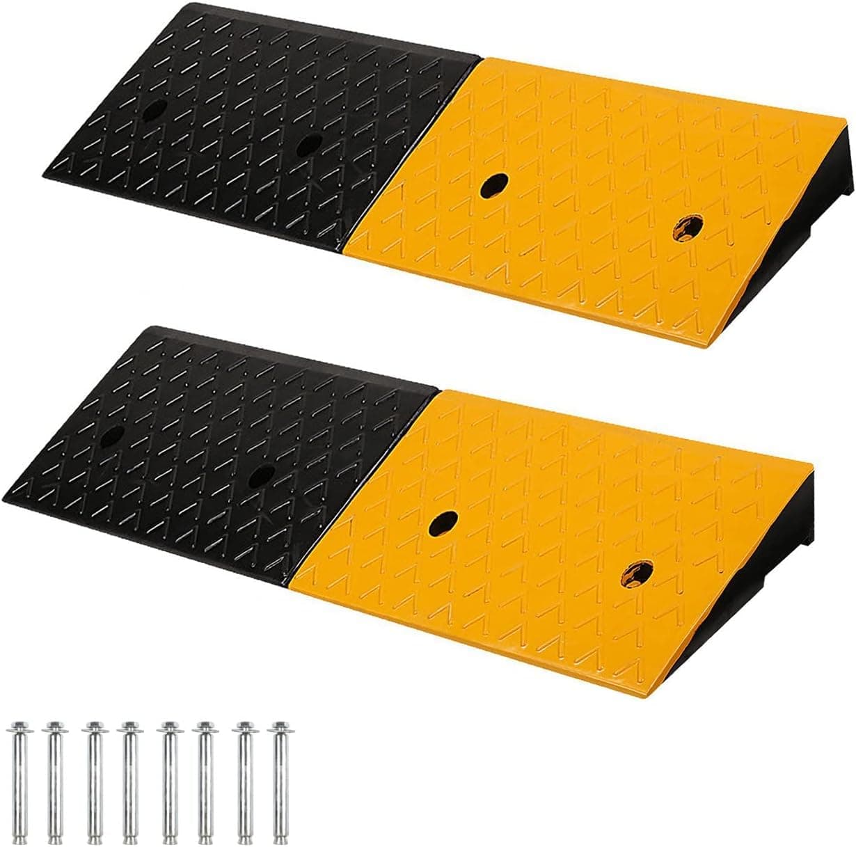 2PCS 5cm/10cm Height Rubber Kerb Ramp