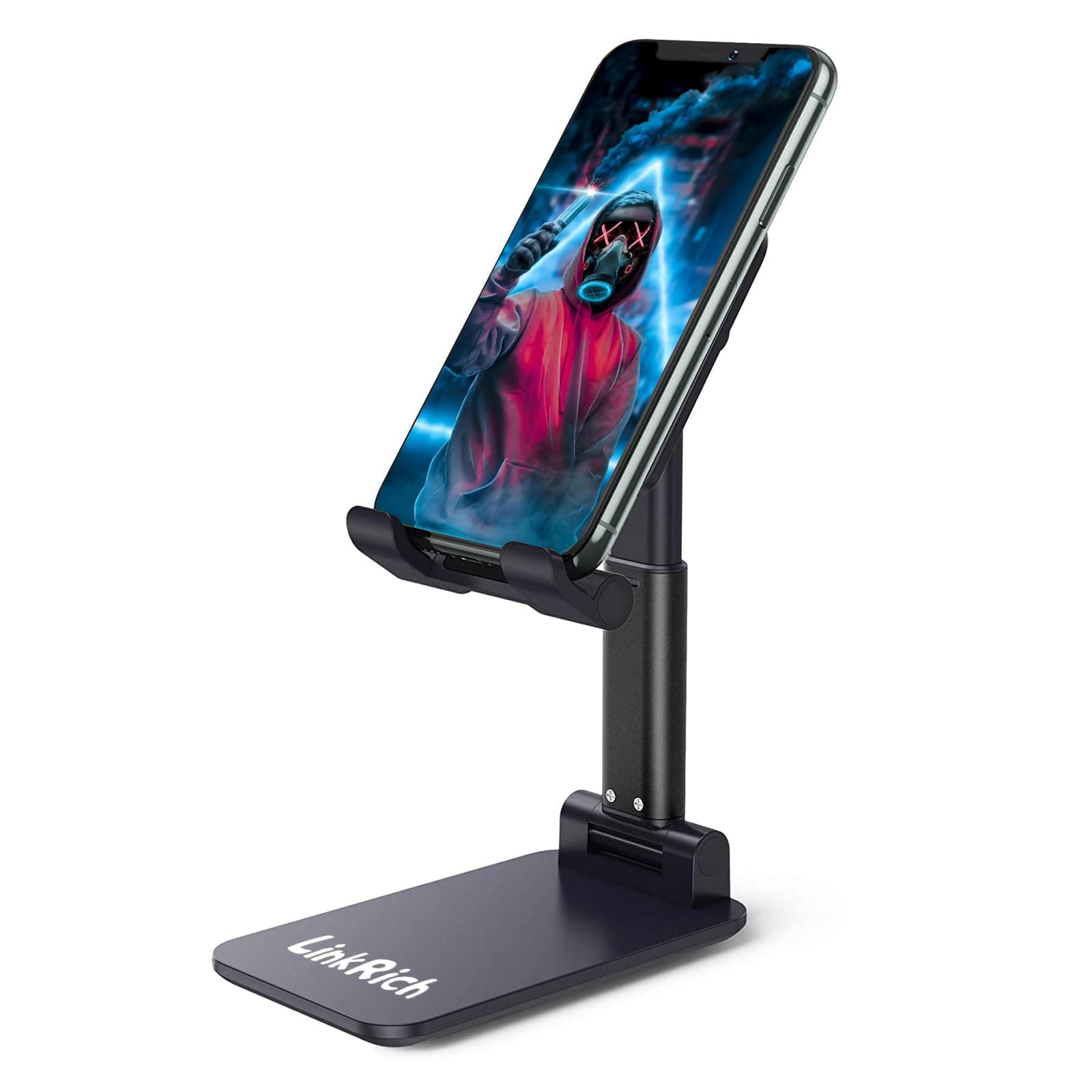 Phone Stand for Desk, Foldable Adjustable Cell Phone Tablet Holder, Compatible with iPhone 14 Pro 13 12 Pro Max iPhone 12, Samsung Galaxy Note 21 S20, Kindle etc