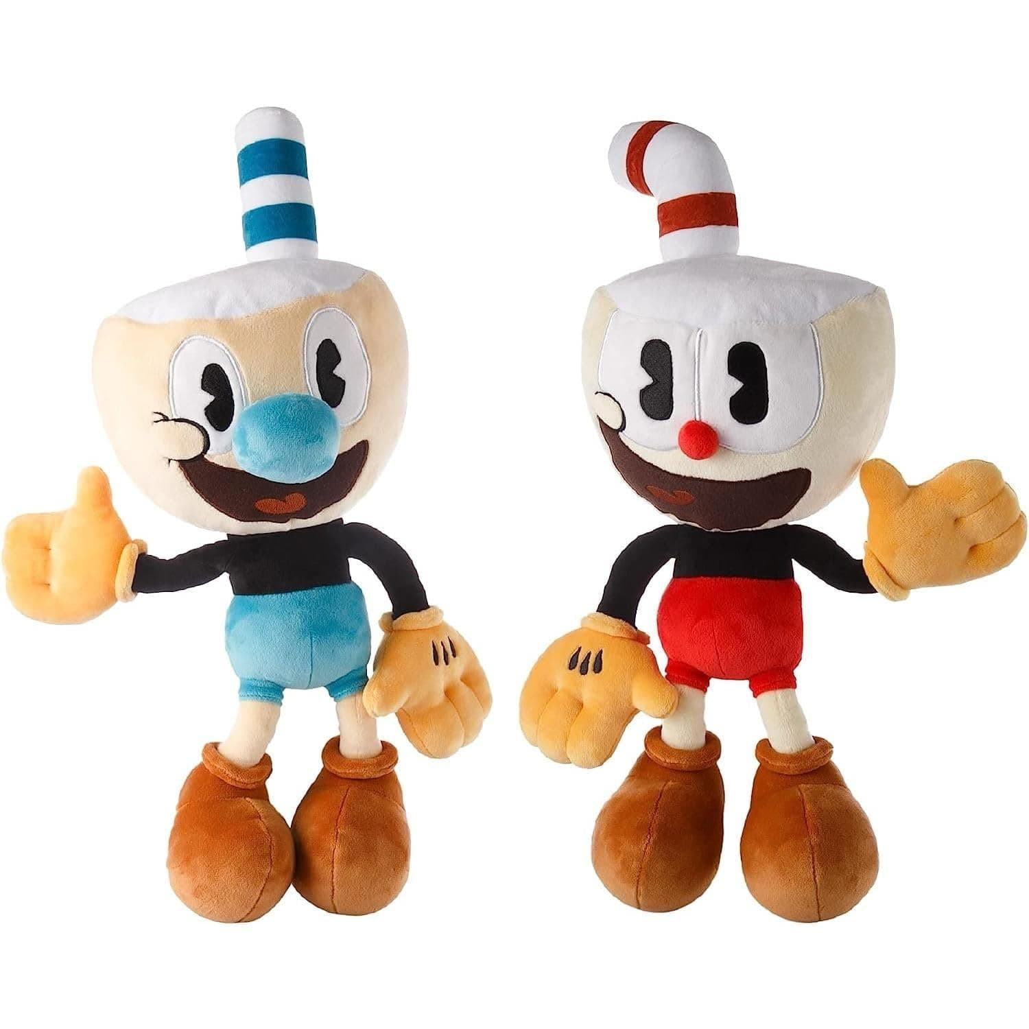 15-Inch Cuphead & Mugman Bundle - Plush Toy - Soft and Huggable Stuffed Doll of The Popular Video Game Character for Kids and Fans of All Ages - Perfect for Collectors and Gamers - Authentic Design