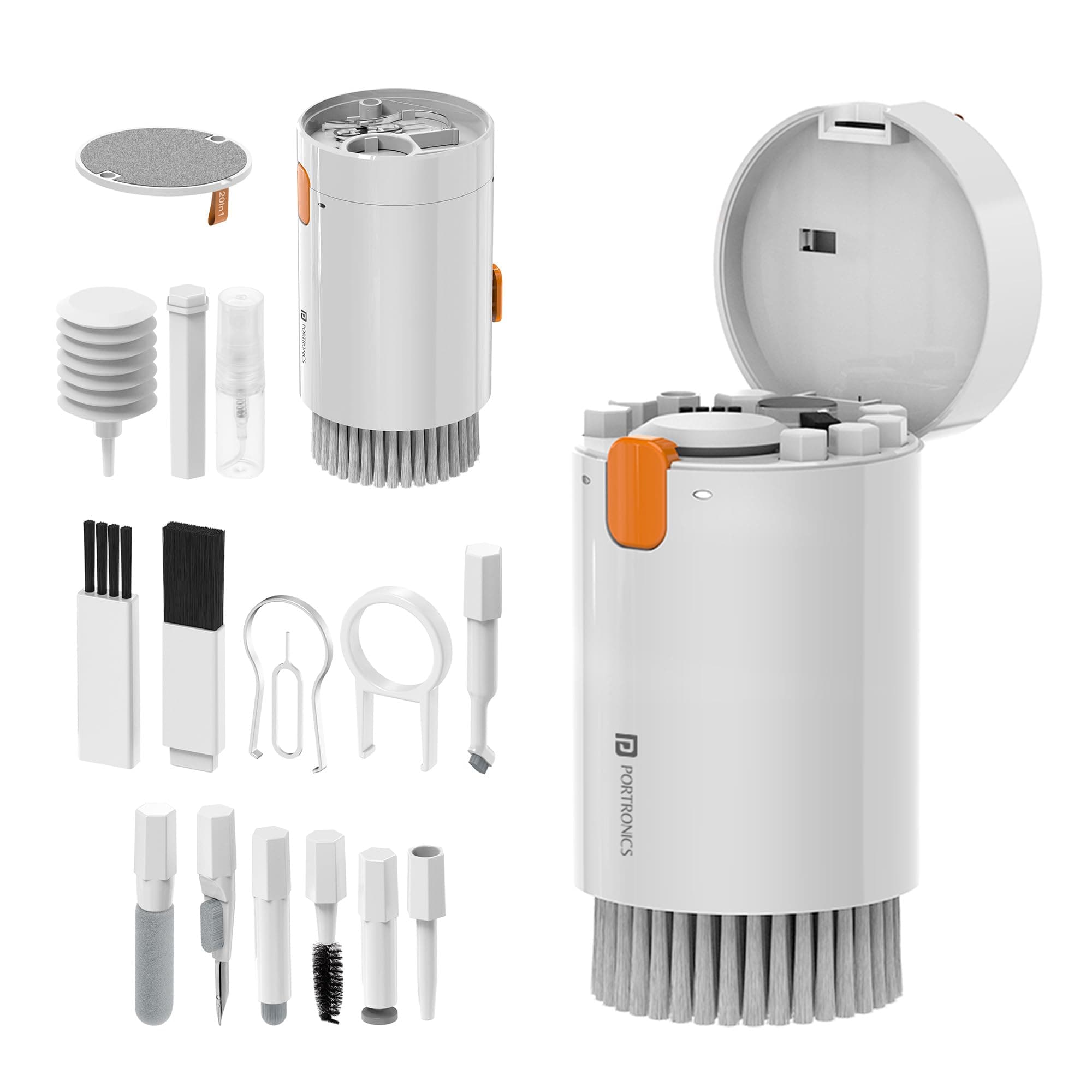 Portronics Clean G 20 in 1 Multipurpose Device Cleaner Cleaning Kit for Laptops, Smartphones, Keyboards, Desktop & Earphones(White)