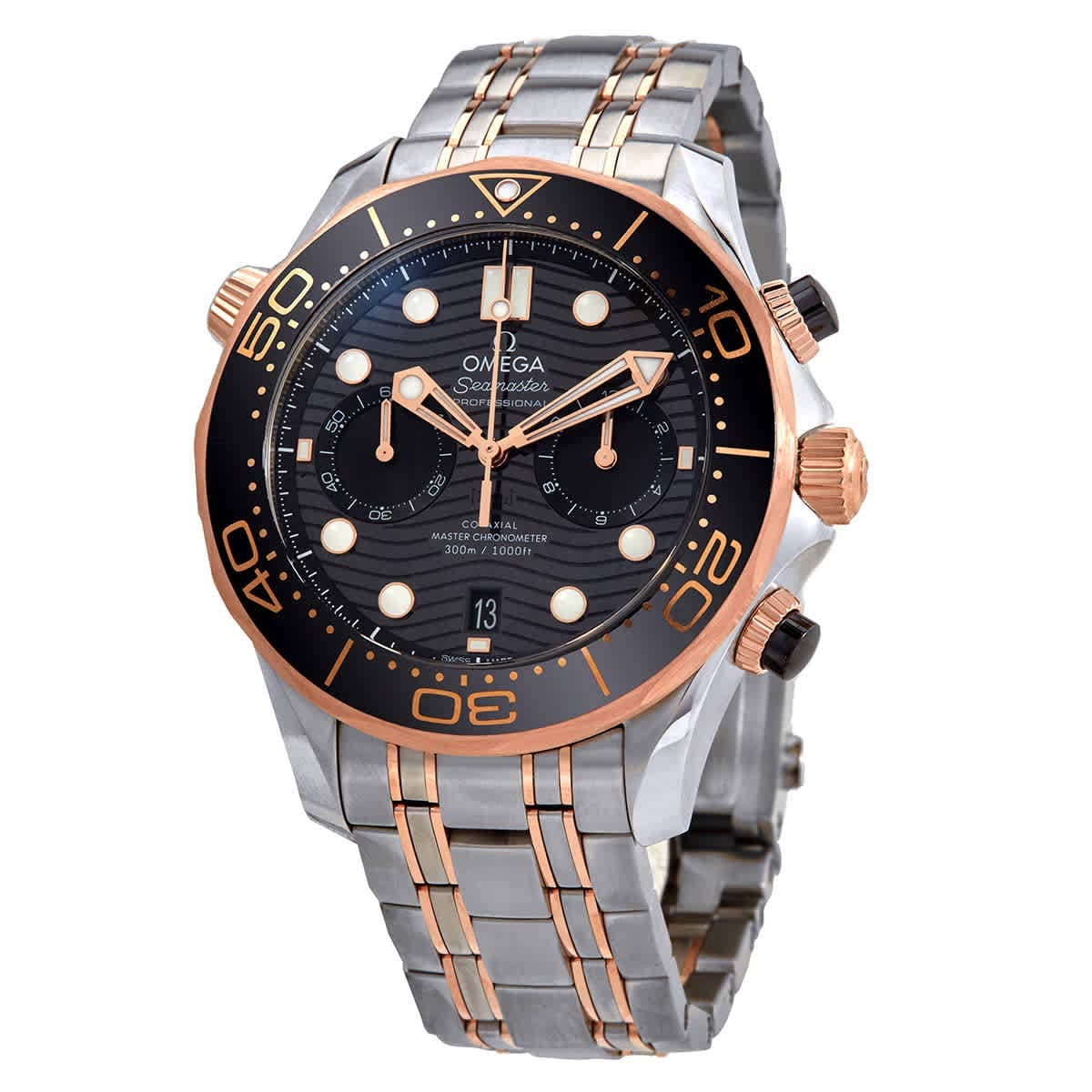 Seamaster 300 Master Co-Axial Chronograph Automatic Chronometer Black Dial Men's Watch 210.20.44.51.01.001