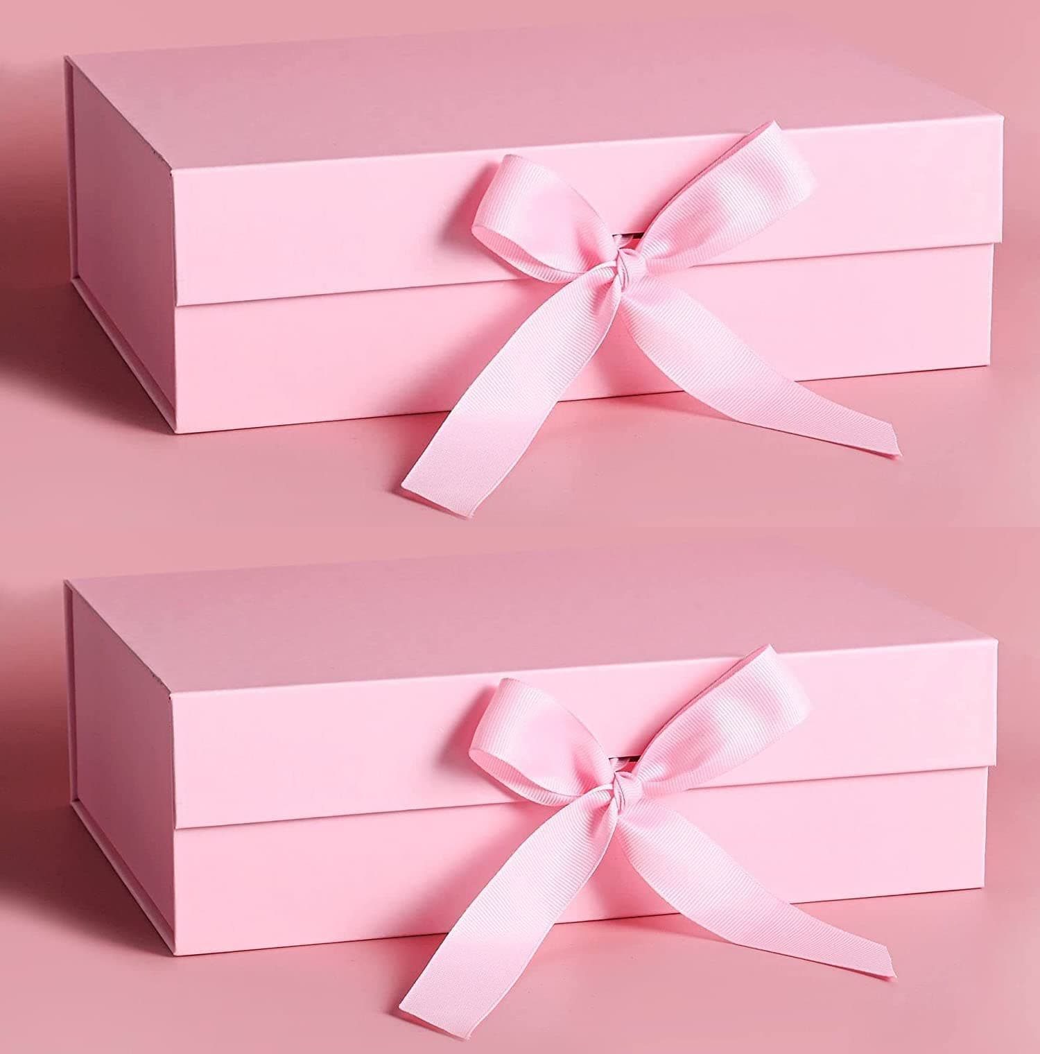 – THMINS 27x19x8 cm Magnetic Gift Box,Empty Large Gift Box for Women Surprise,Gift Card Boxes with Ribbons Foldable for Christmas Valentines Wedding……