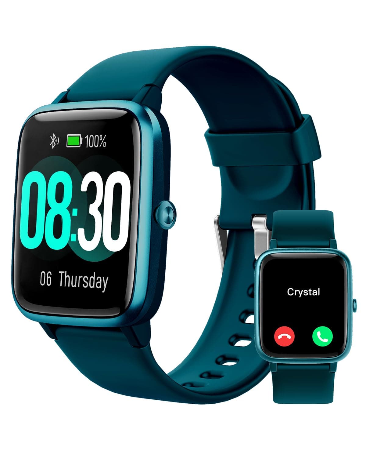 GRV Smart Watch for iOS and Android Phones (Answer/Make Calls), Watches for Men Women IP68 Waterproof Smartwatch Fitness Tracker Watch with Heart Rate/Sleep Monitor Steps Calories Counter (Gem Green)
