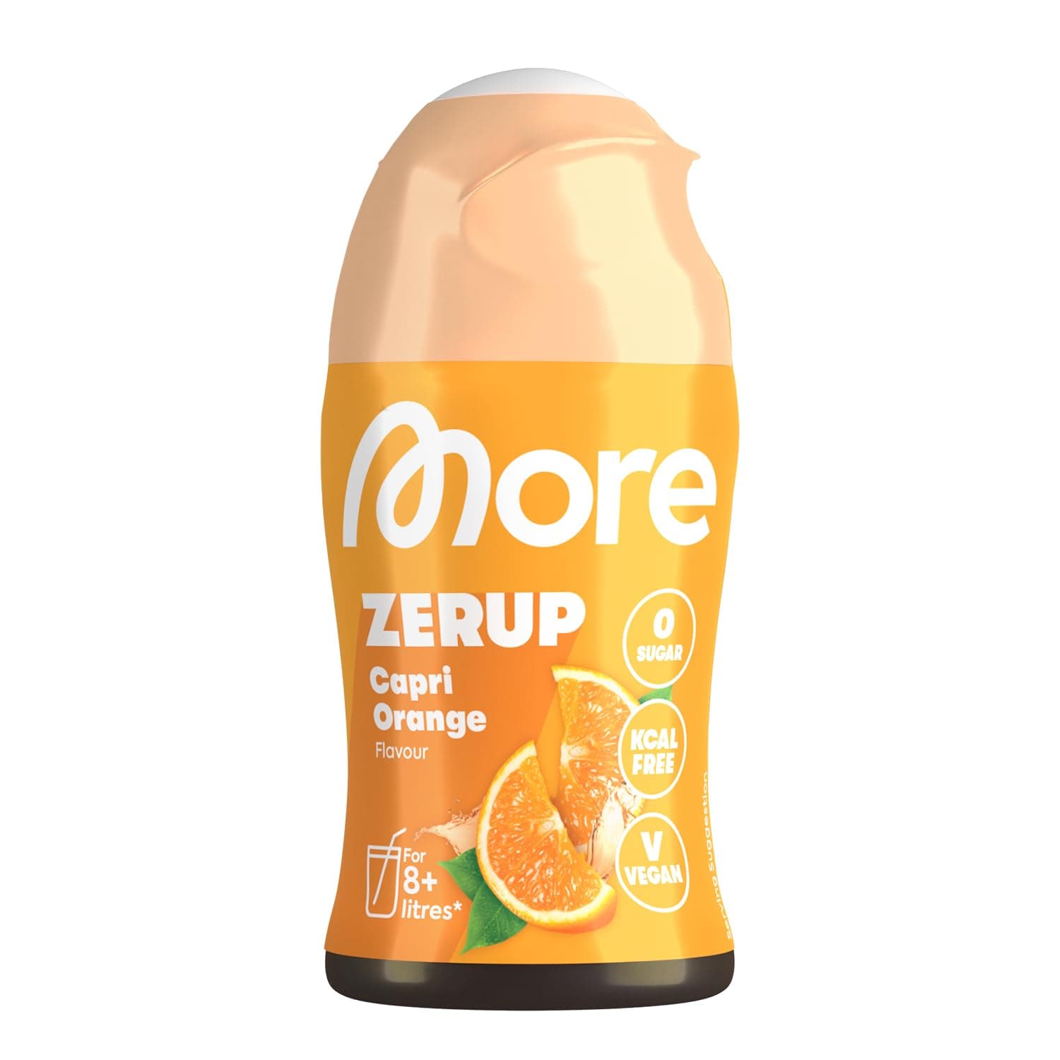 – MORE Zerup, Zero Calorie Syrup a.o. with Real Fruit Extracts, Capri Orange, 65 ml (up to 8 l Softdrink) - Zero Added Sugars