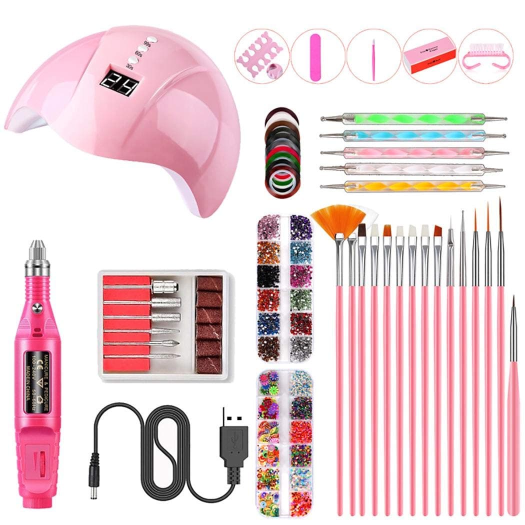Almost Practical Portable UV Lamp LED Dry Nail Kit Nail Art Manicure Set Acrylic Nail Tools