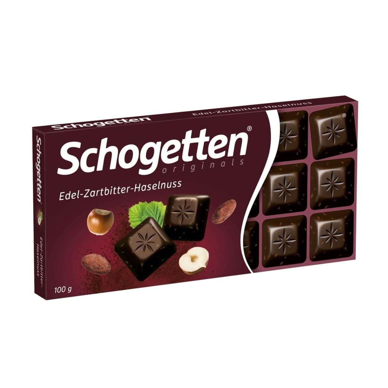 Schogetten Dark Chocolate With Hazelnuts 100g