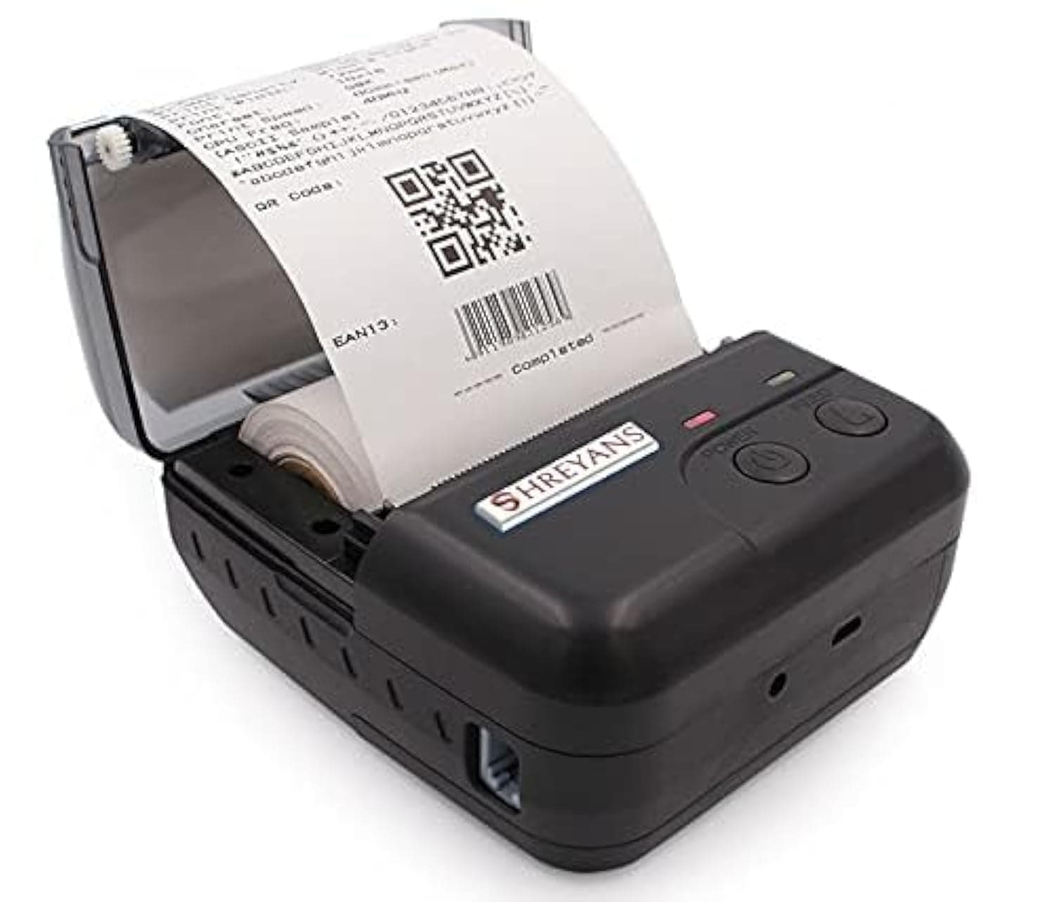 80mm Thermal Receipt Printer Portable Bluetooth+USB Bill Ticket POS for Androi/Windows Compatible with ESC/POS/Star Print Commands Set with Rechargeable Battery Compact Size
