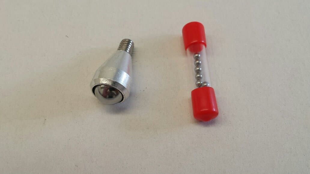 Magnetic Roller Tip 15 mm aluminium with 10 surface trces