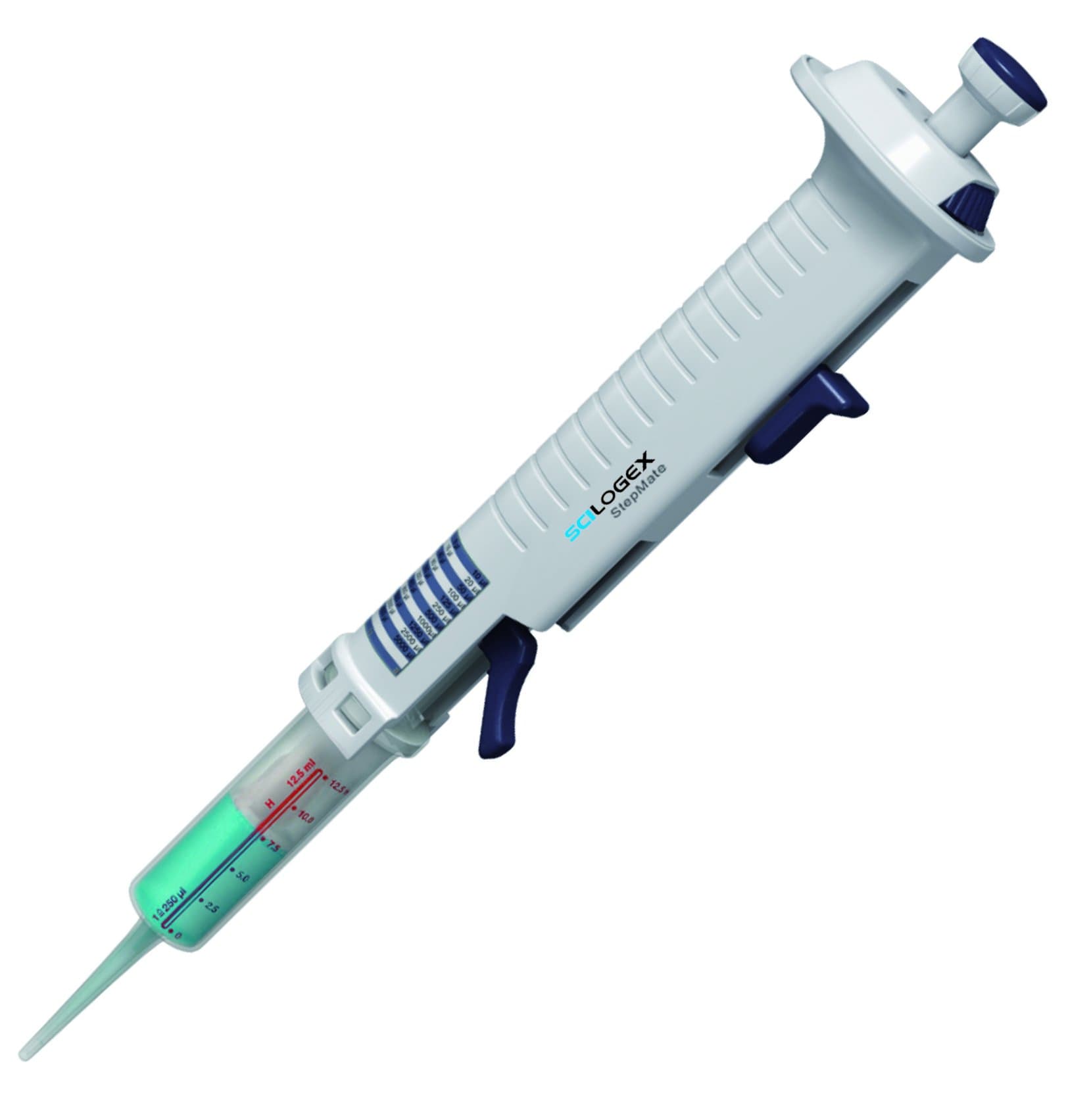 ScilogexSCI-Mate Variable Volume Repeater Pipettor 1-5000 µl, Adjustable Laboratory Pipette for Multiple Dispensing, Ergonomic Design Compatible with Syringe Tips