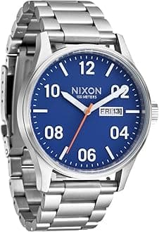 NIXON Sentry SS A356 - 100m Water Resistant Men's Analog Classic Watch (42mm Watch Face, 23mm-20mm Stainless Steel Band)