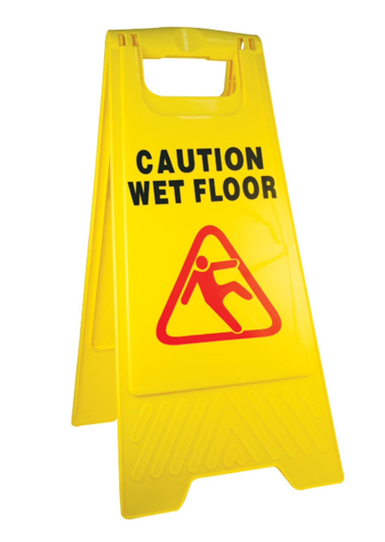 Caution Wet Floor Sign Board, Foldable, Sturdy Double-Sided Safety Warning Signs, Yellow Wet Floor Stand