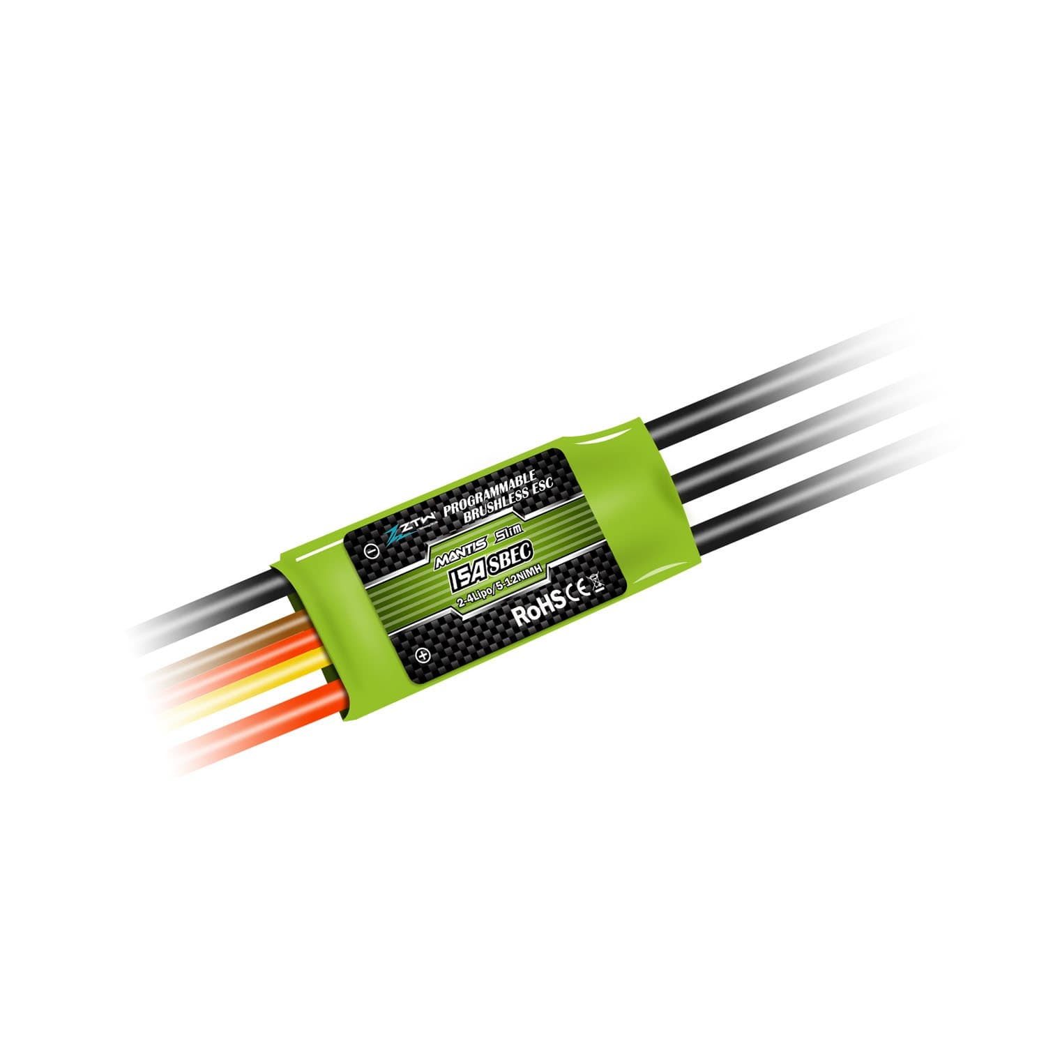 ZTW Mantis Slim Brushless ESC 15A Switch BEC with BEC ouput 2A/5V for F3P Airplane 3D Flying