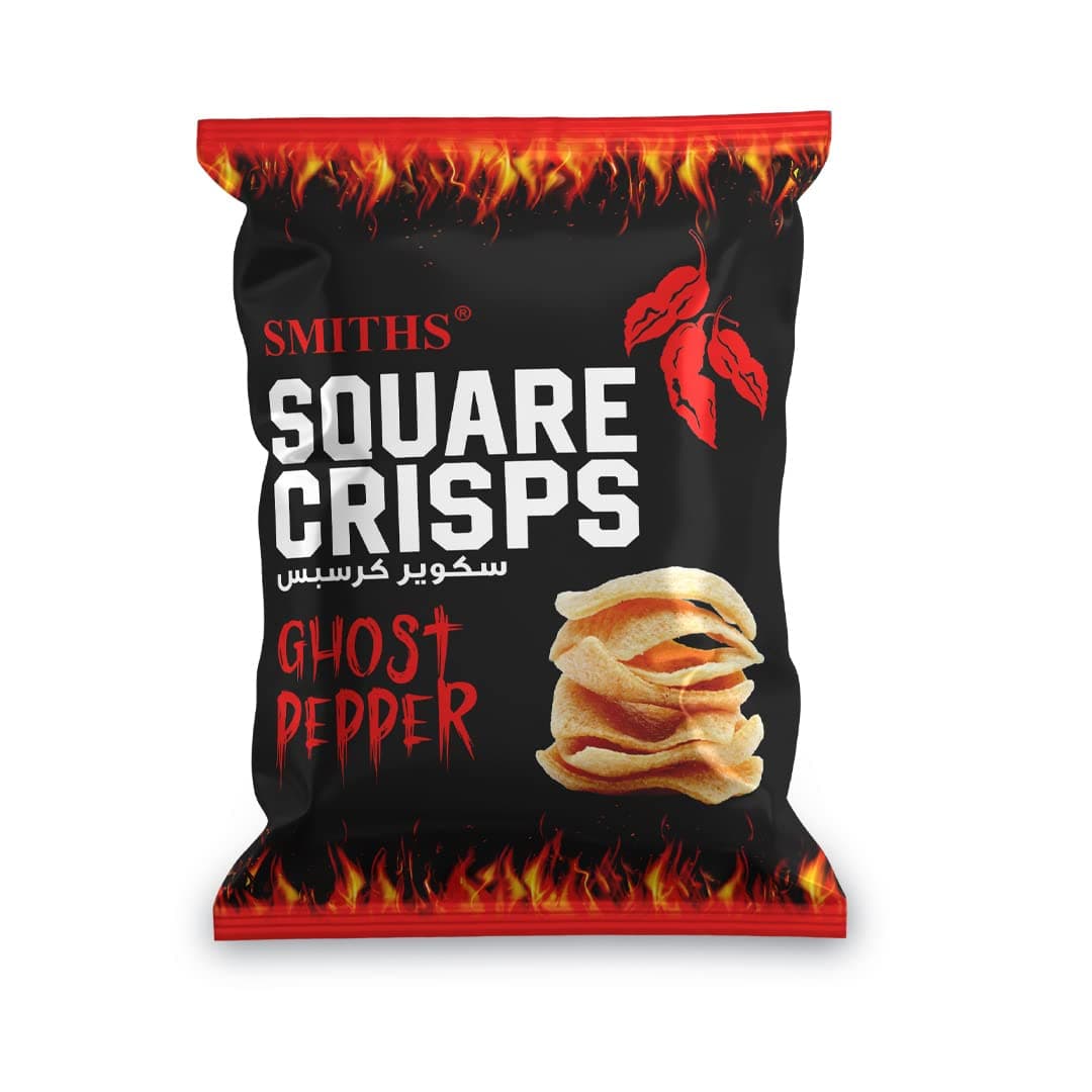Smiths Ghost Pepper Square Crisps 25 g, 25-Packs