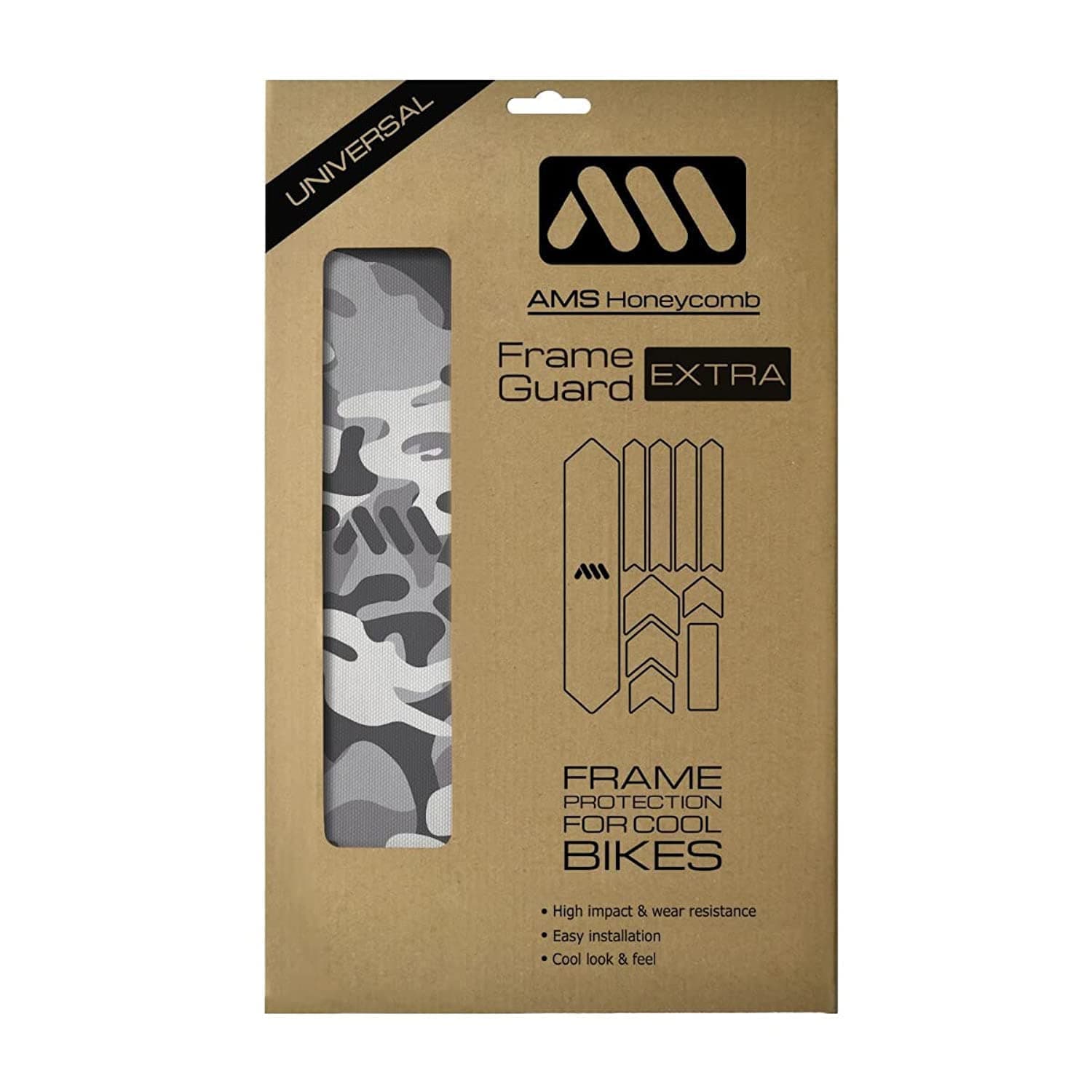 All Mountain Style AMS High Impact Frame Guard Extra Semi-transparent – Protects your bike from scratches and dings