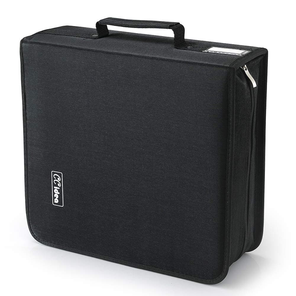 CD Case DVD Case Storage Holder-264 Capacity,Media Binder, CD Wallet, Disc Booklet, L11.4 x W 6.4 x H3.5 INCH (Black)