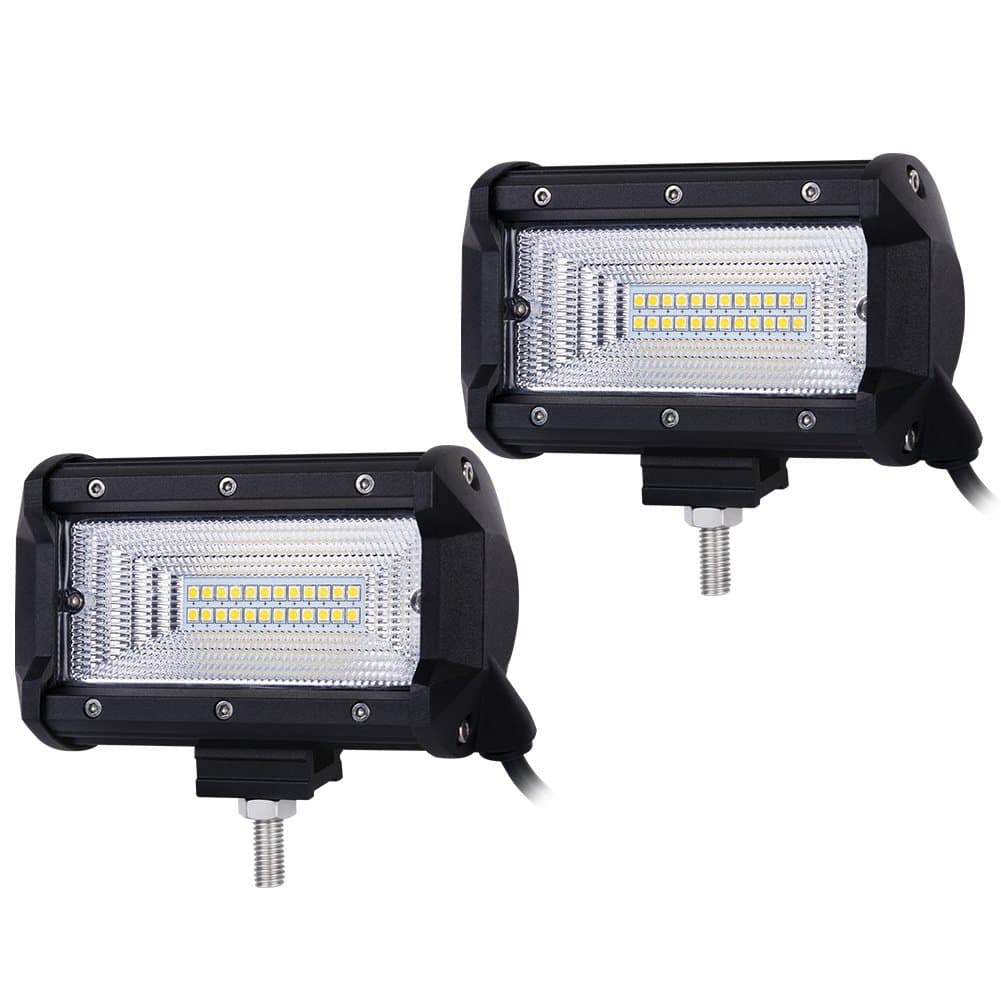 Kingopt 2x 5inch LED Light Bar Flood beam