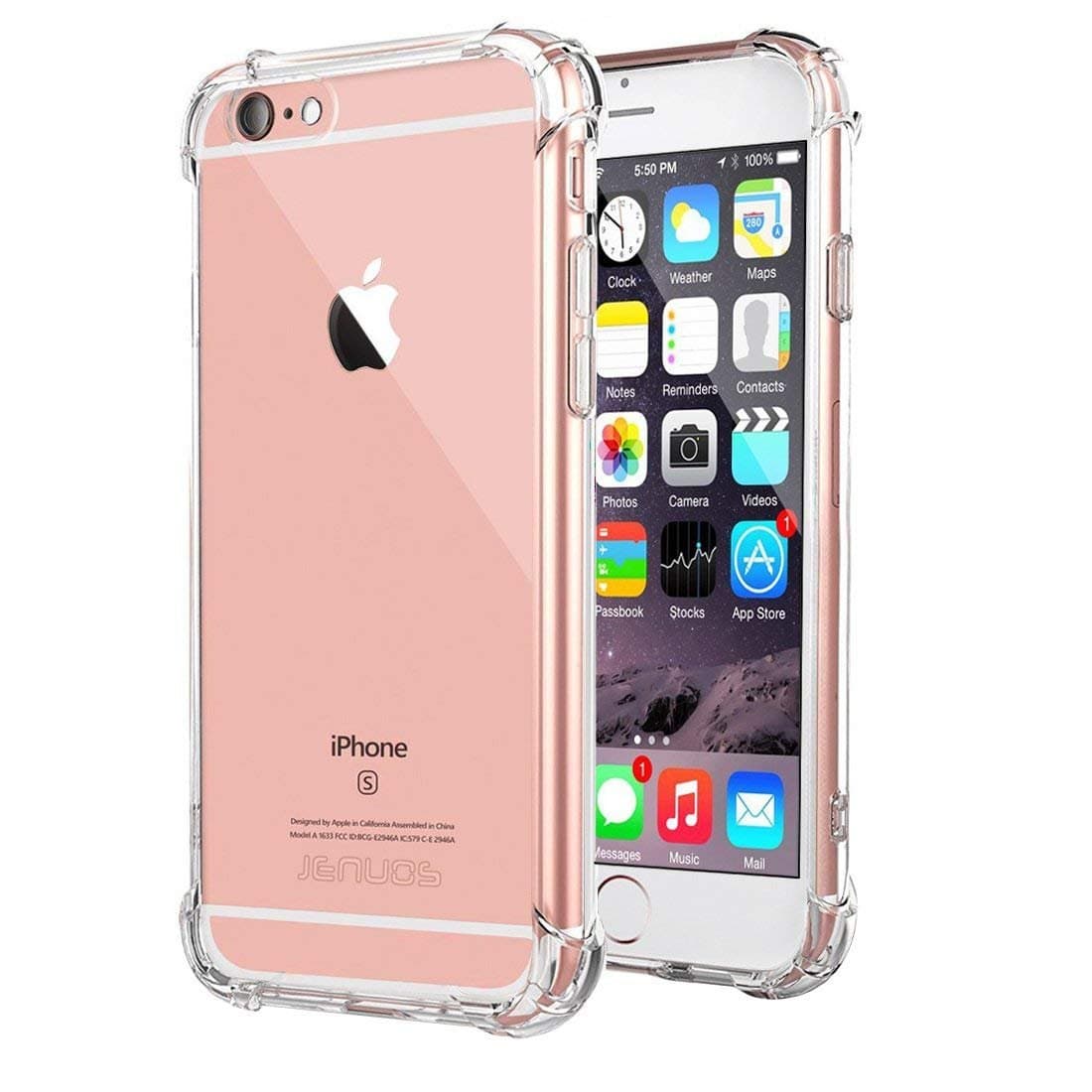 Jenuos iPhone 6 Case, iPhone 6s Case, Clear Soft TPU Shockproof Bumper Phone Case Cover for Apple iPhone 6 / 6s (6G-TPU-CL)
