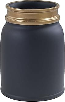 Avanti Linens - Tumbler, Guest Bathroom Essentials, Modern Home Decor (Memphis Collection, Black)