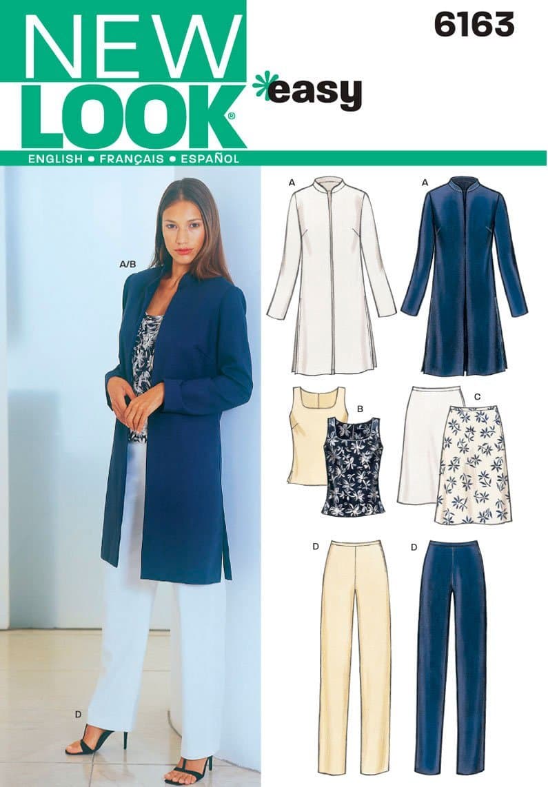 New Look 8-10-12-14-16-18 Sewing Pattern 6163 Misses Separates, Cotton, Multicolor