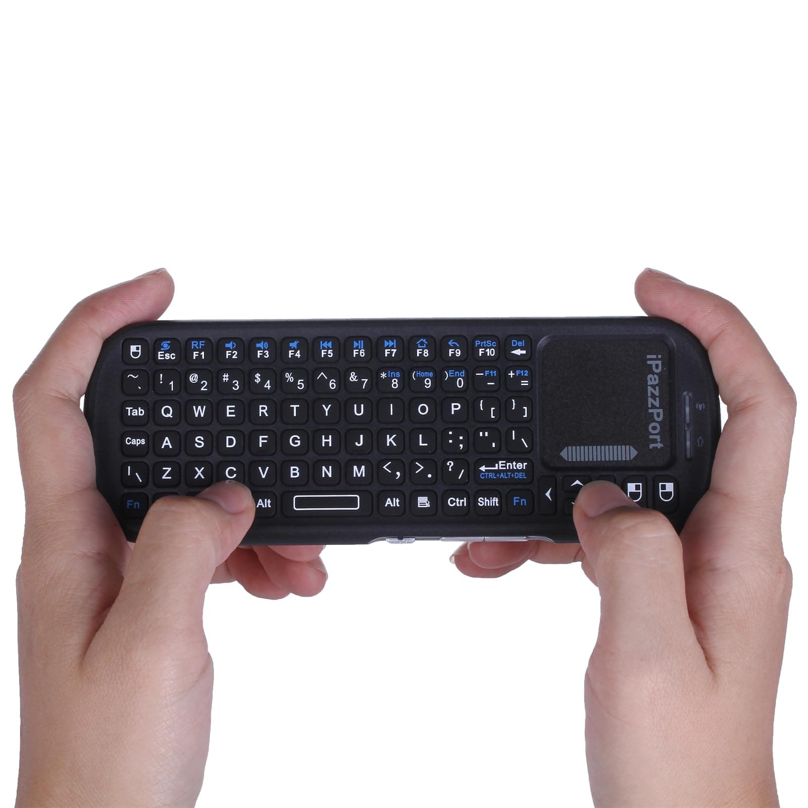 iPazzPort 2016 Updated Version Wireless Mini Handheld Keyboard with Touchpad for Raspberry Pi/Smart TV/HTPC/XBMC KP-810-19S(Black)