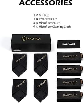 KALIYADI Sunglasses Men Polarized Sunglasses for Men Women Unisex Semi-Rimless Frame Retro Driving Sun Glasses UV Blocking