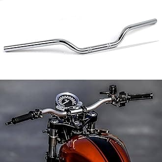 DREAMIZER 7/8 motorcycle handlebars, Universal 22mm Handlebars Motorcycle Bars for Bobber Cafe Race Dirt Bike and More