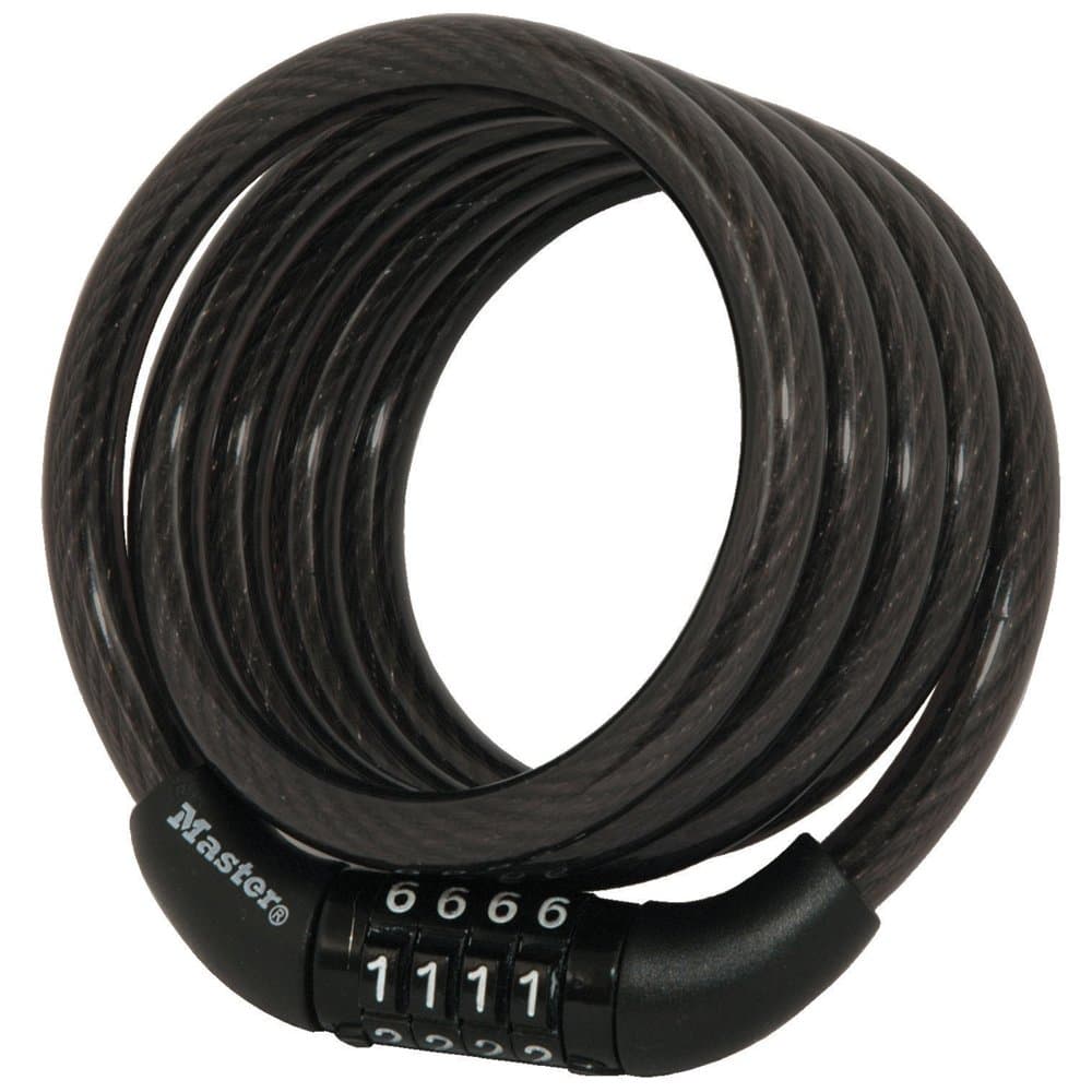 Bike Lock Cable with Combination Black, 8143D