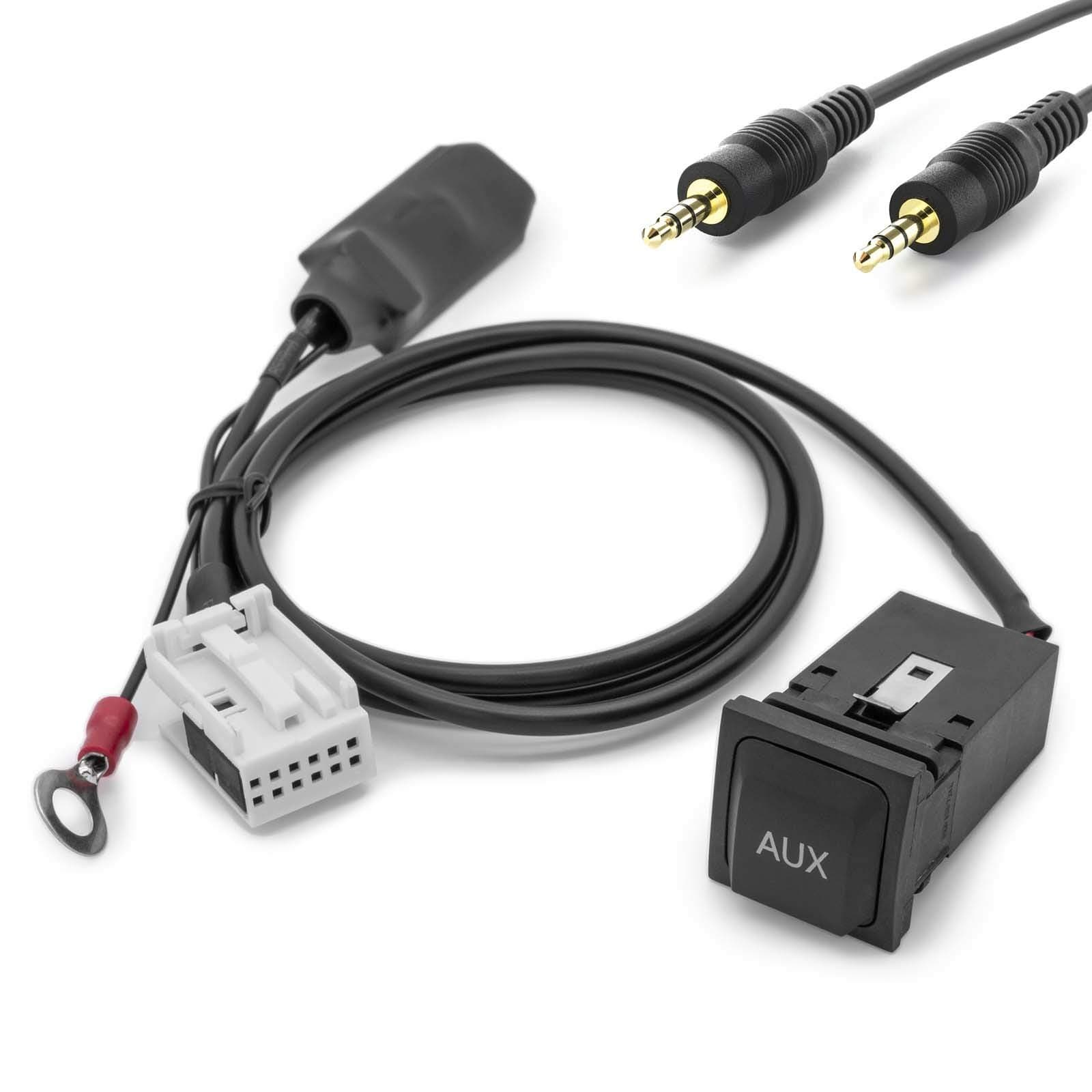 AUX IN Adapter Cable 1m Interface Fitting Socket Car Radio 3.5mm Jack Plug for VW RCD RNS MFD MCD