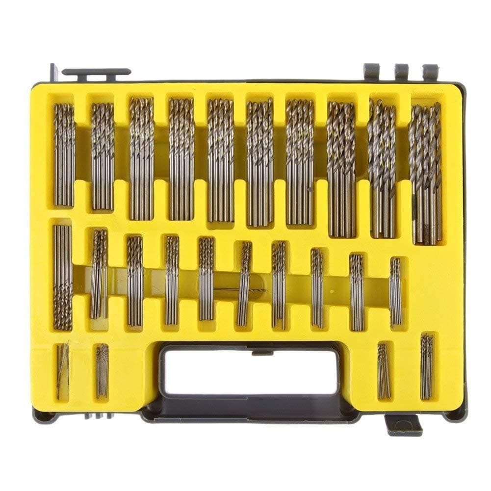 Volterin Mini Twist Drill Bit Kit, 0.4mm-3.2 HSS Micro Precision Twist Drill 150Pcs with Carry Case for PCB Crafts Jewelry for Use on Wood, Plastic, Metal (Conventional (HSS 4341))