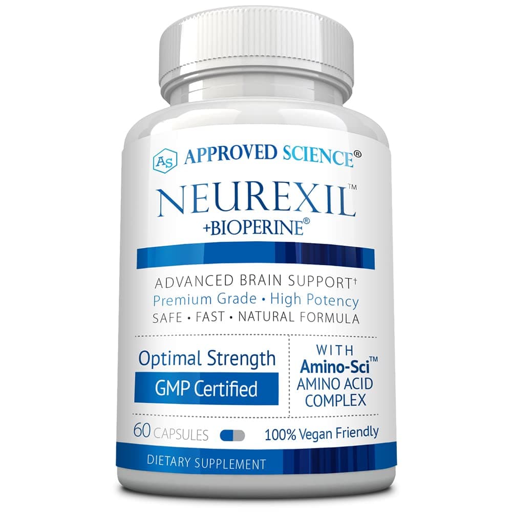 Neurexil - Natural Nootropic Support with DMAE - Enhance Brain Function, Sharpen Clarity, Boost Memory - L-Tyrosine, Ginkgo Biloba, Huperzine A, BioPerine - 60 Capsules