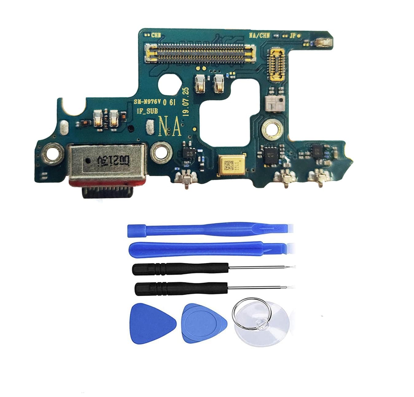 USB Charging Port Flex Cable Dock Connector Charger Dock Board Replacement for Samsung Galaxy Note 10 Plus N976U N976V N976N N976B+Toolkit (Only for US Version, Not fit EU Version)