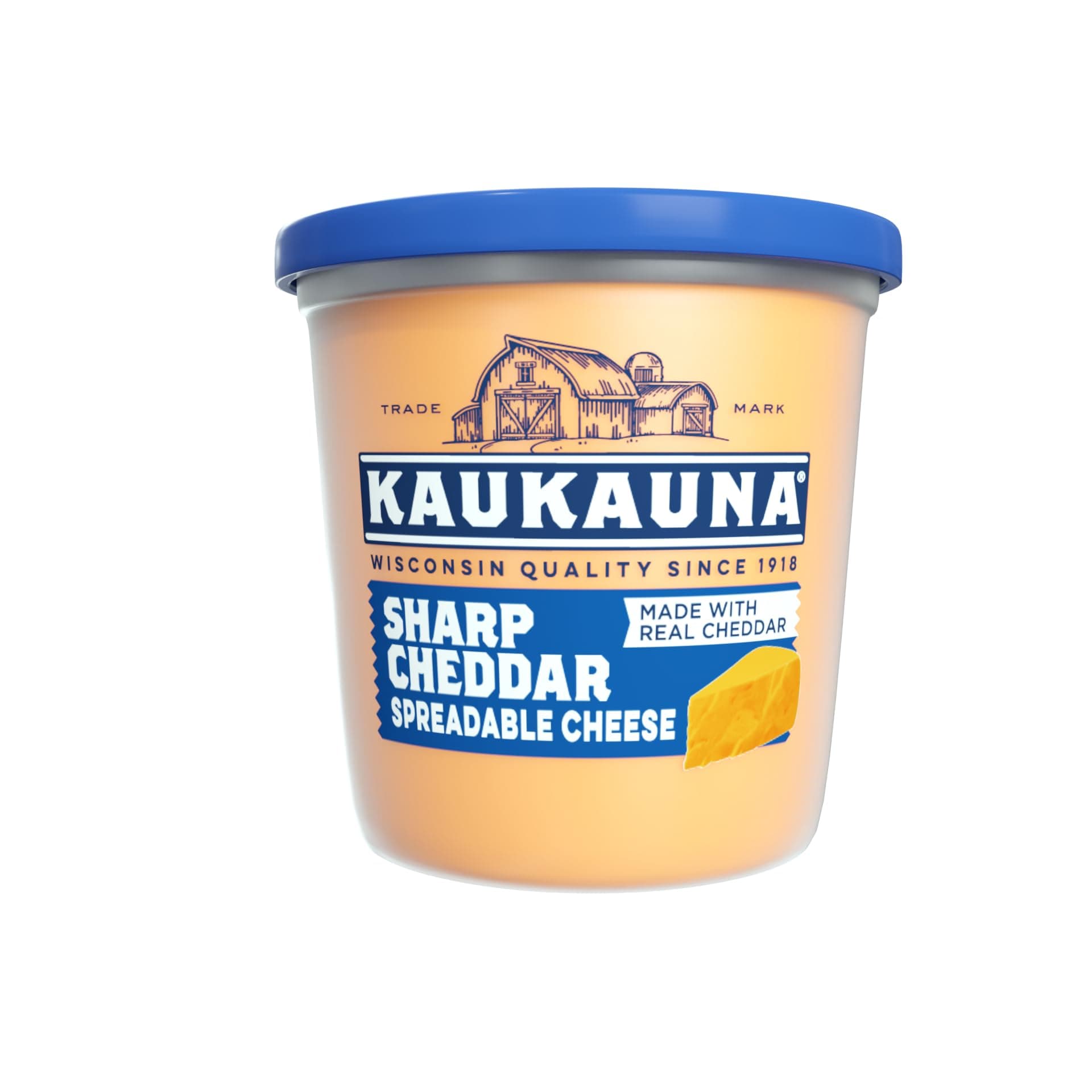 Kaukauna Spreadable Cheese, Sharp Cheddar Cheese Cup, 6.5 oz