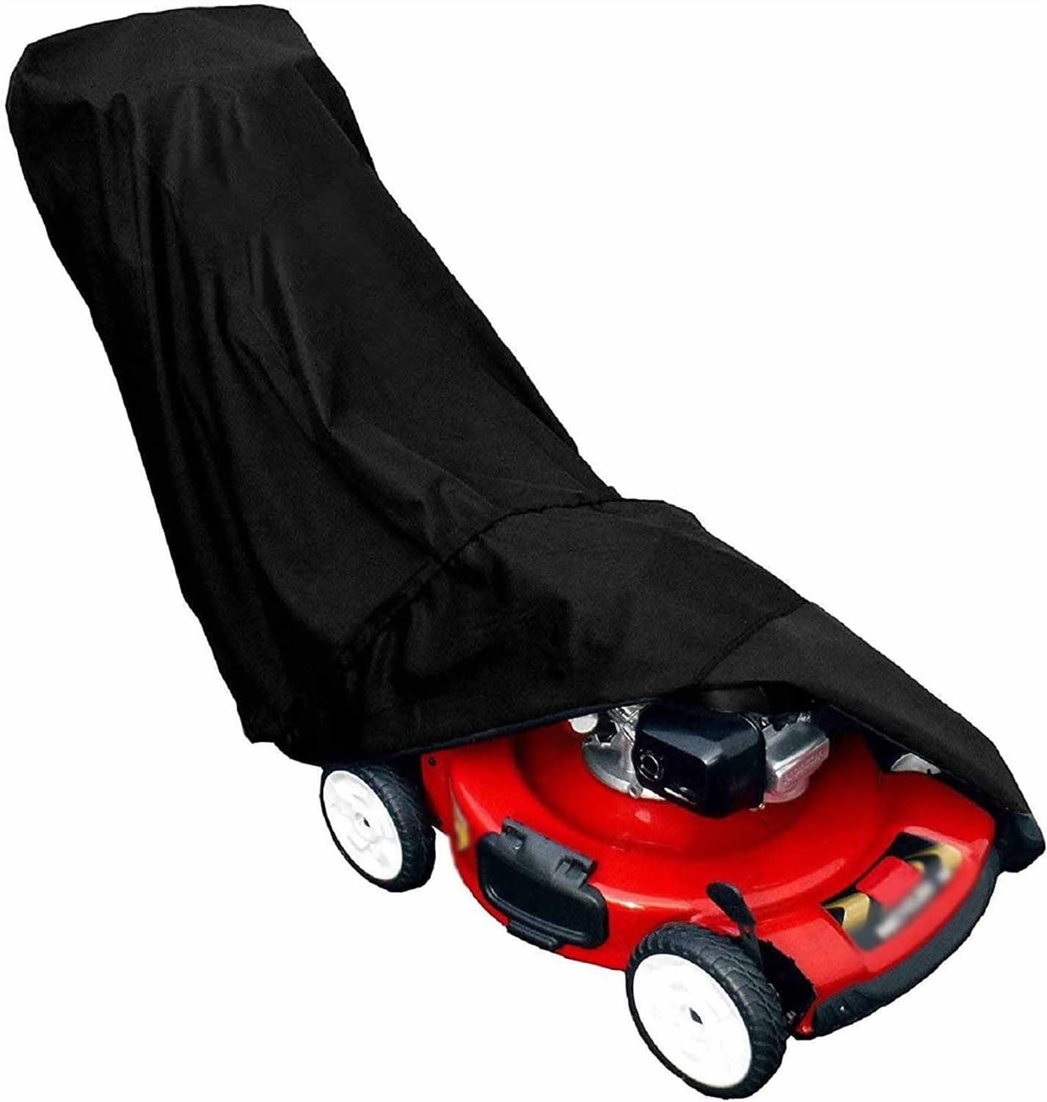 THE WHITE SHOP Mower Cover - Polyester Fabric Waterproof, Universal with Drawstring and Sleeve Storage Bag
