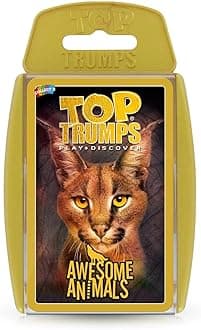 Top Trumps Awesome Animals Classics Card Game, Find out how cute the Snow Leopard is and how big is the Black Rhino, Educational card game for 2 plus players makes a great gift for ages 6 plus