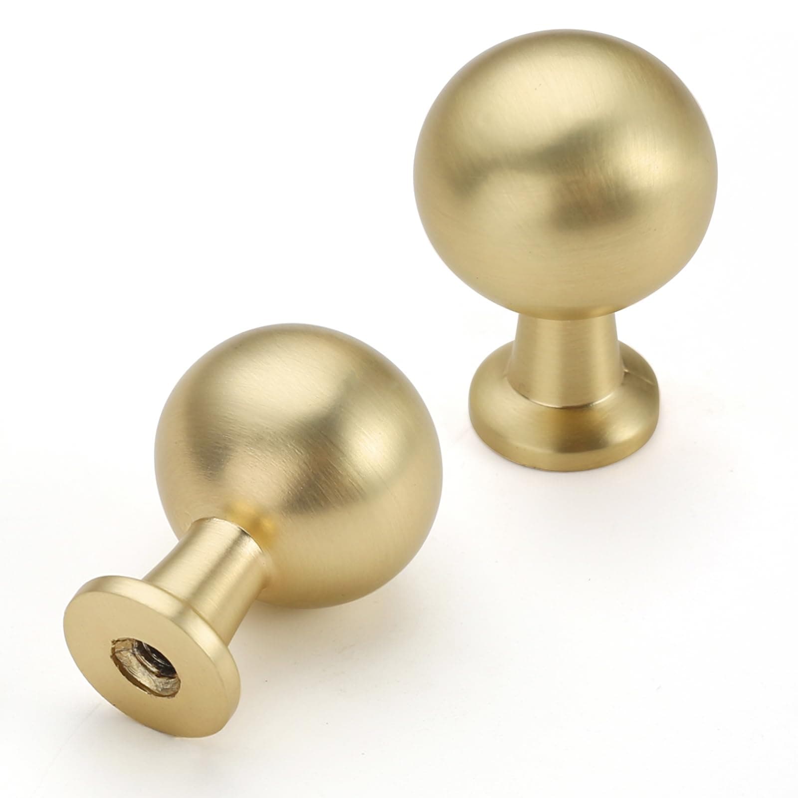 Asidrama 10 Pack Brushed Gold Kitchen Cabinet Knobs Dresser Knobs Drawer Knobs Cabinet Hardware Zinc Knobs for Dresser Drawers