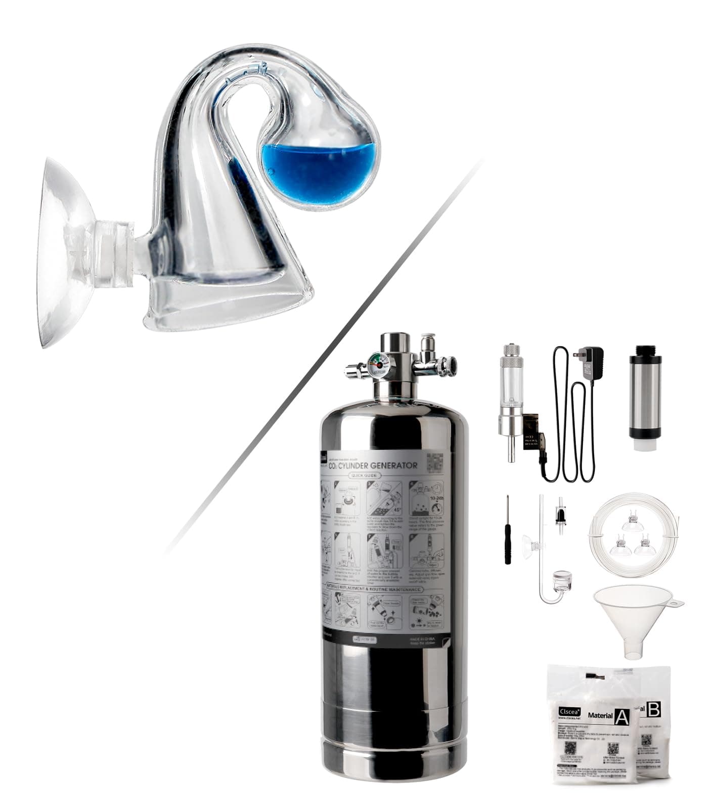 Clscea G802S CO2 System + Glass CO2 Drop Checker