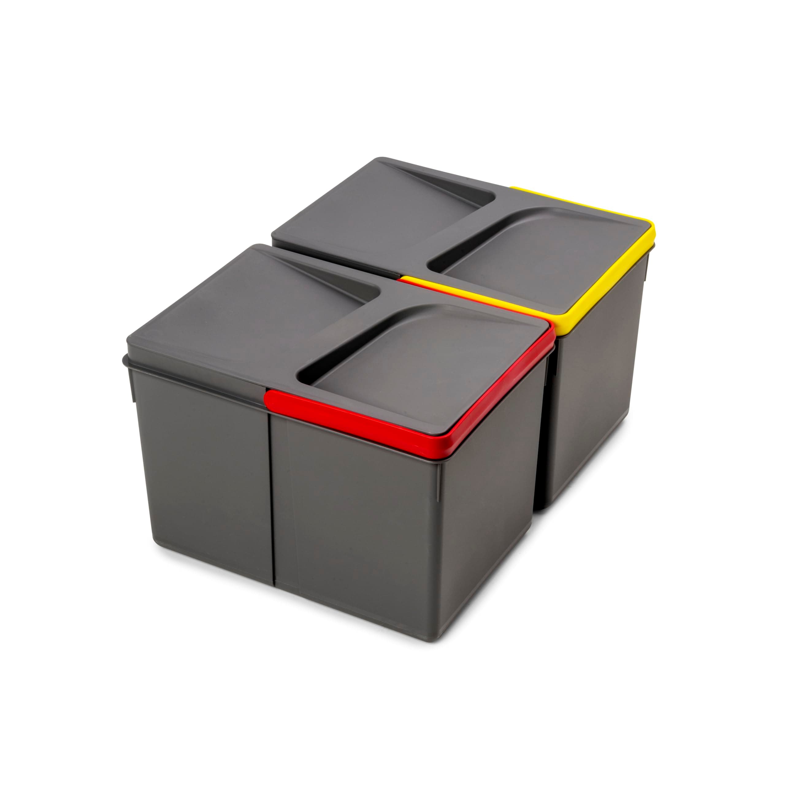 Waste Bins, Waste Sorting bin for Cut-Out Base, Set of 2 Bins Height 216mm (8,5 inch) with 12 litres Capacity