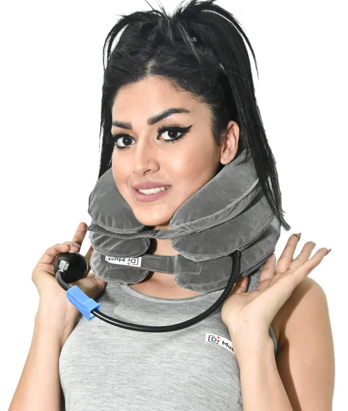 Inflatable Neck Traction Device, Cervical Traction Device for Neck, Neck Decompression, Posture Pump Neck, Neck Extender, Pinched Nerve Neck Pain Relief, Cervical Traction Unit, Neck Curve Restorer