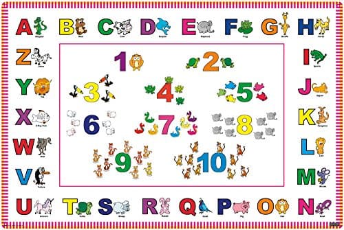 IMAGINE WORK SURFACE Huge Ultra-Thin 24" x 36" Non-Slip Desk Pad Made in USA - Letters and Numbers