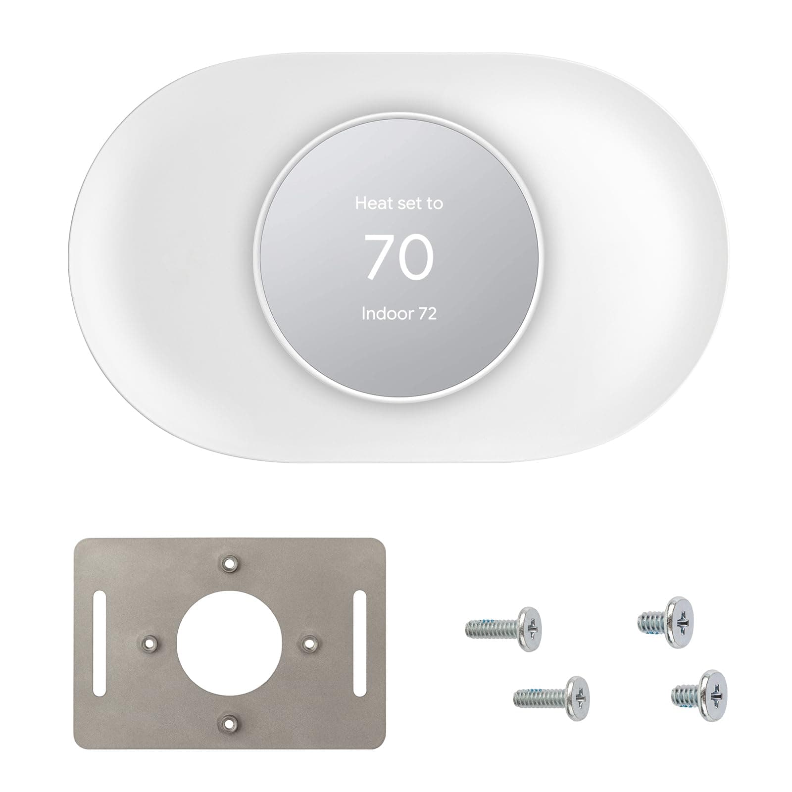 Nest Wall Thermostat Trim Kit Compatible with Google Programmable WiFi Thermostat - Snow