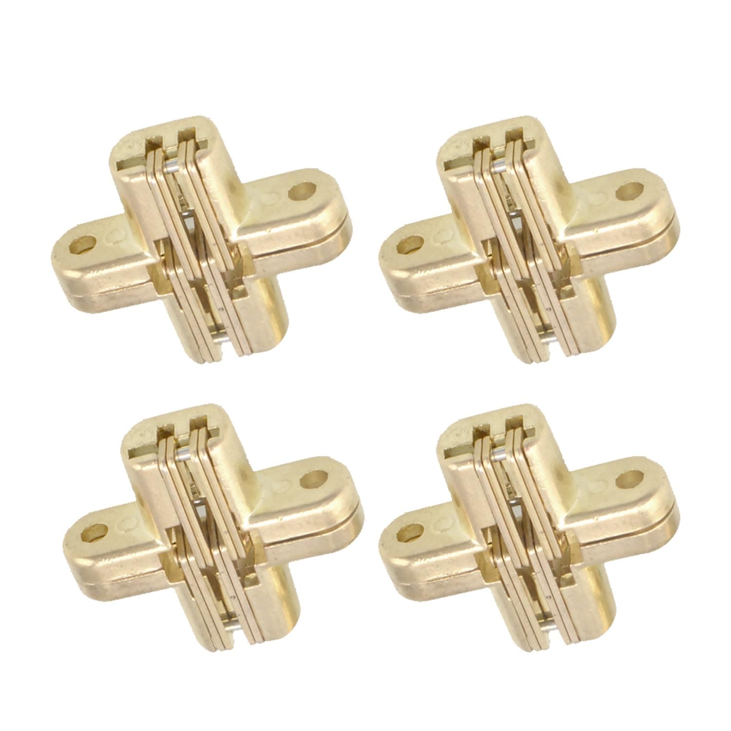 4PCS Hidden Cross Concealed Hinge Closed 41x36mm Ultra Thin Model Folding Hidden Hinge for Kitchen Cabinet Doors Frameless