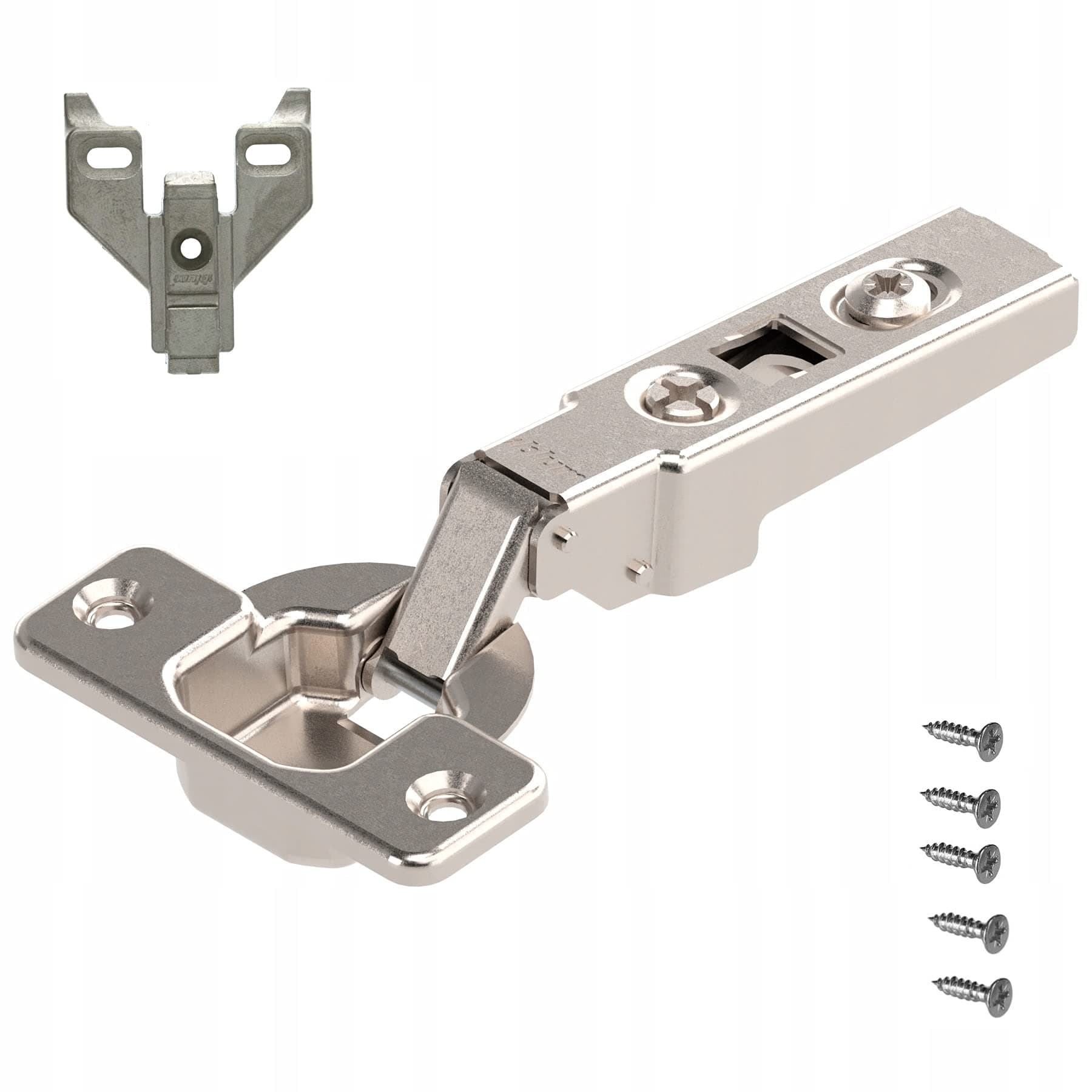 Hinge Face Frame (Framed Cabinet), Full Overlay, 100 Degree Clip Hinge (Part# 71M2550), Self-Close, with 0mm Plate (Part# 175L6600.22) (Set of 2)