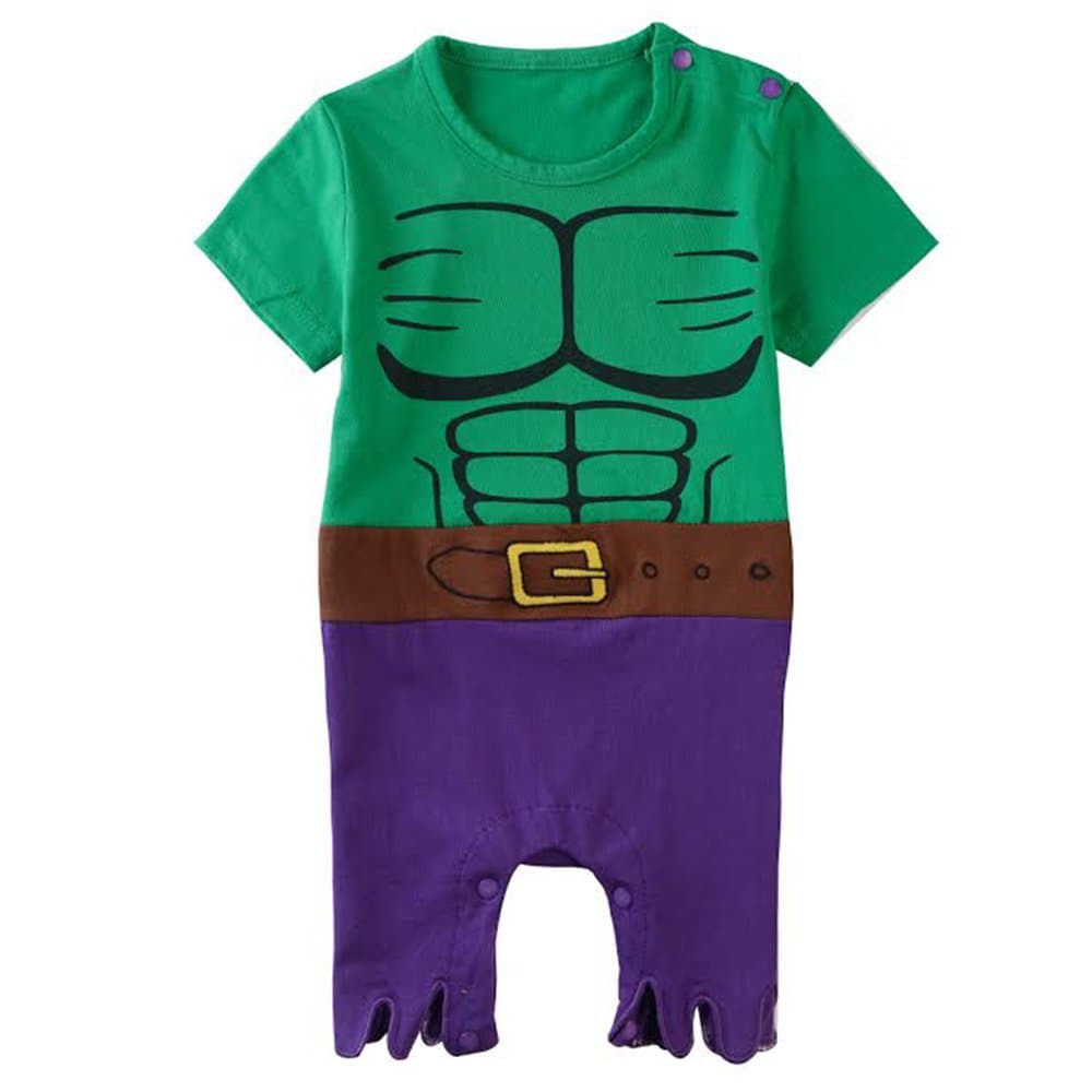 MarvelHulk-Inspired Infant Oufit (0-6 Months)