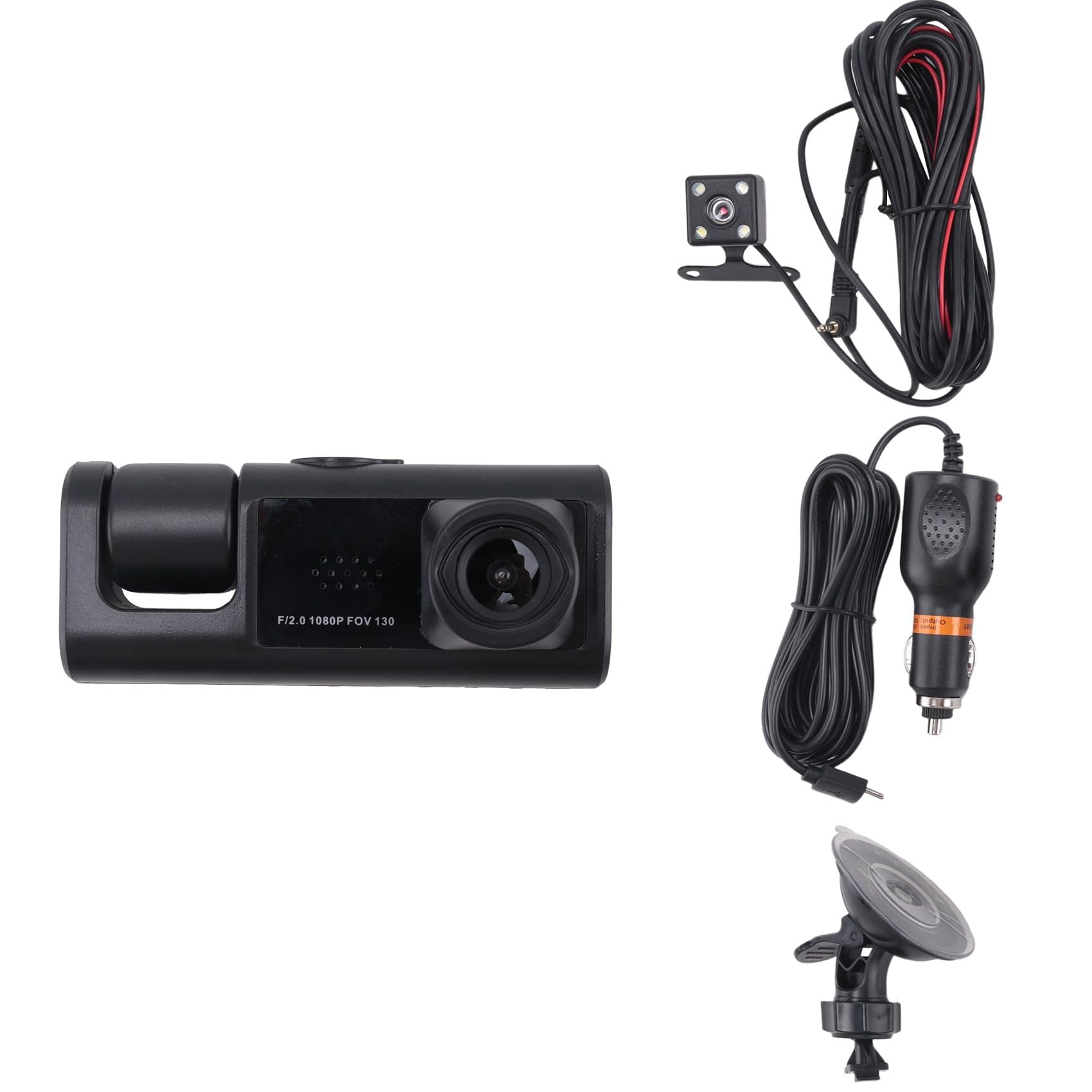 Stroagymoon3 Channel Car DVR Camera 1080P Dash Camera 3 Way Car Camera With IR Night Vision, Loop Recording, Parking Monitor