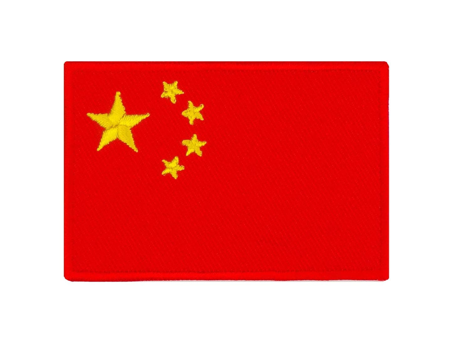 China Flag Embroidered Iron On Patch Applique Chinese Flag Patch Logo Sign Emblem Beijing Flag Patch Shanghai Patch