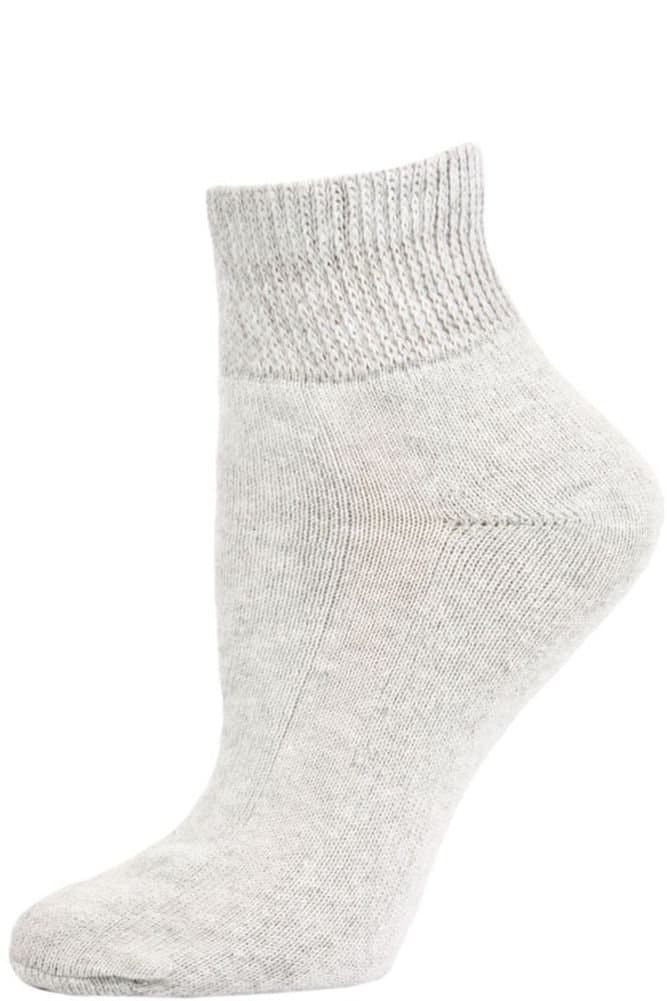Women's Comfortable Short Sole Pleaser Diabetic Socks Gray 3-pack,Size:9-11