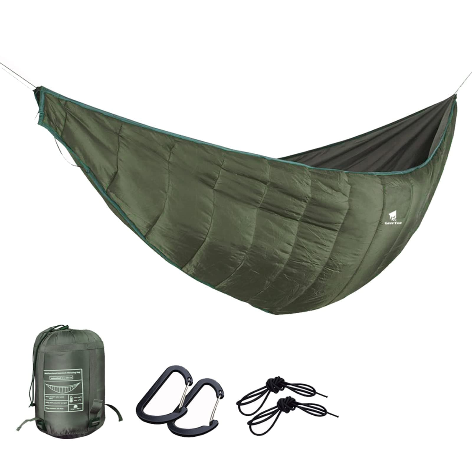 GEERTOP Hammock Underquilt, Lightweight Camping Hammock, Packable Full Length Under Blanket, Backpacking Winter Sleeping Bag Under Quilt for Backyard Outdoor Sleeping Gear