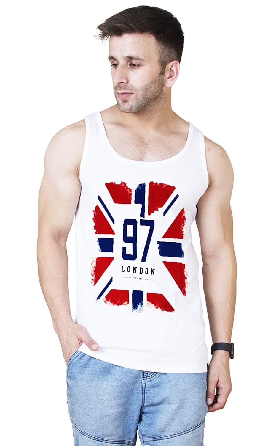 Men's Cotton Printed Regular Fit Vest