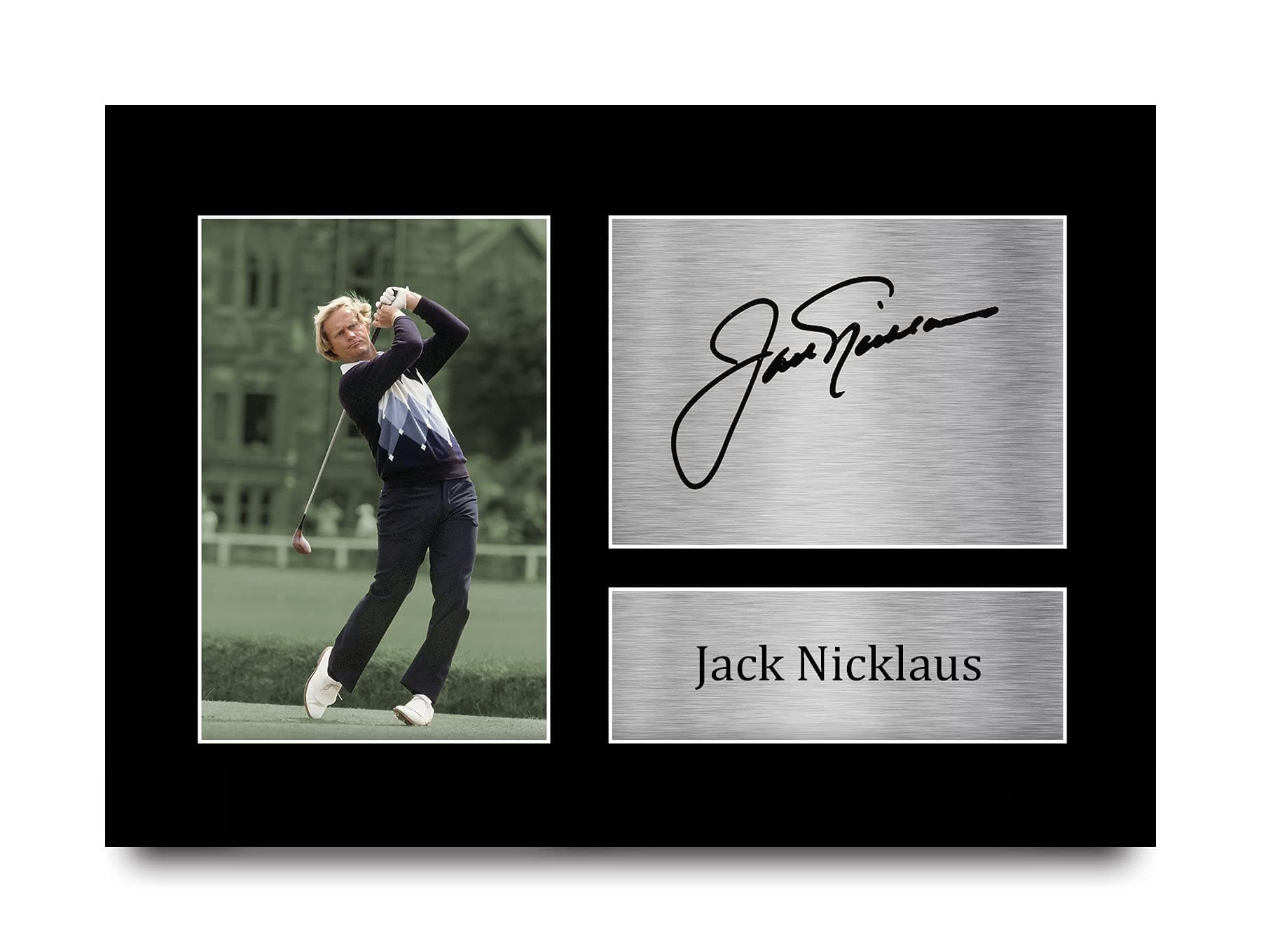 HWC Trading Jack Nicklaus Gift Signed A4 Printed Autograph Golf Gifts Photo Display